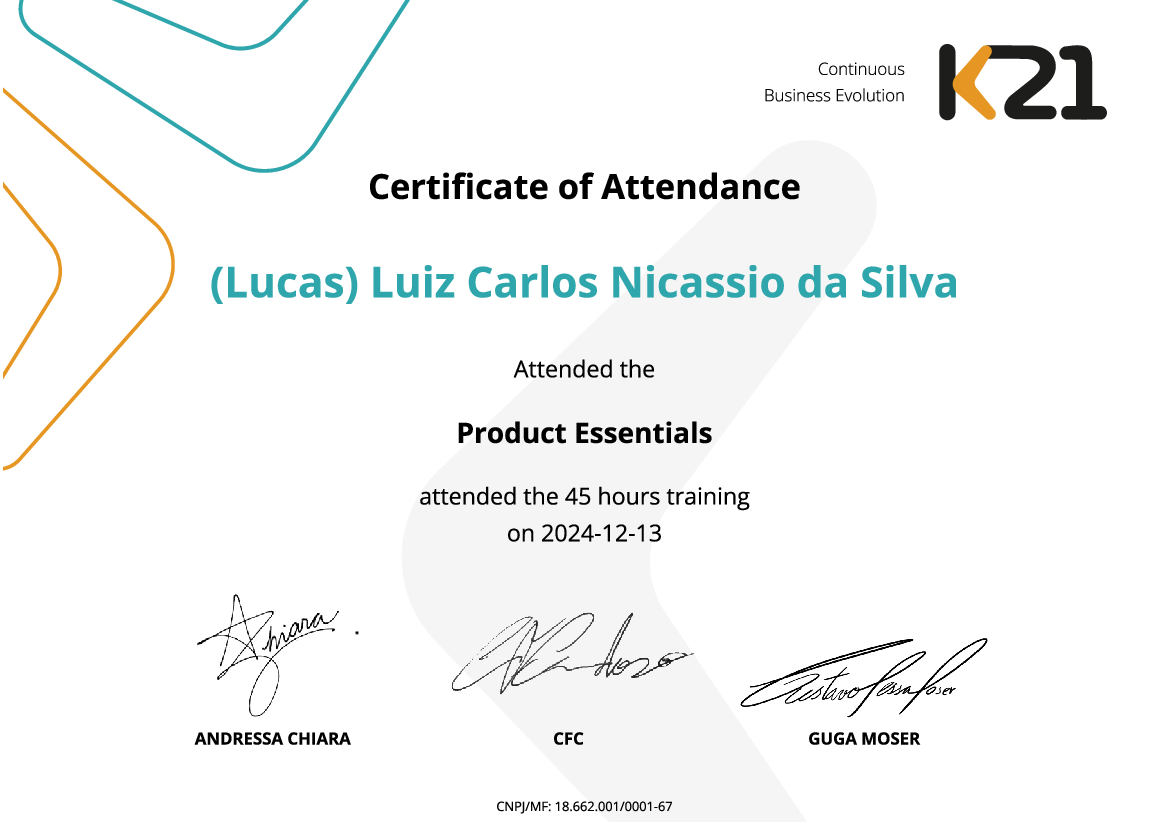 Certificado K21